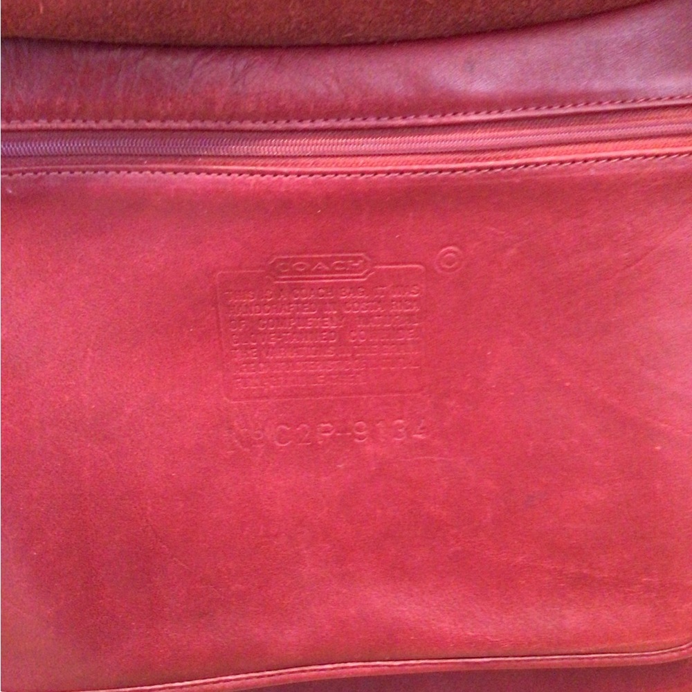 Coach legacy Flap Vintage Deep Red Leather Shoulder Bag - Picture 4 of 4